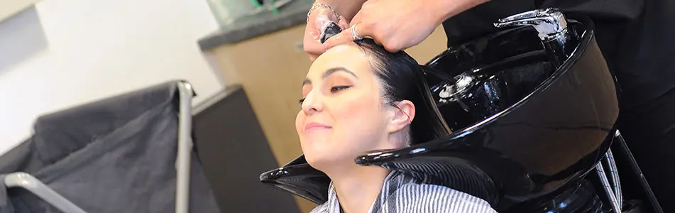 Hair being washed